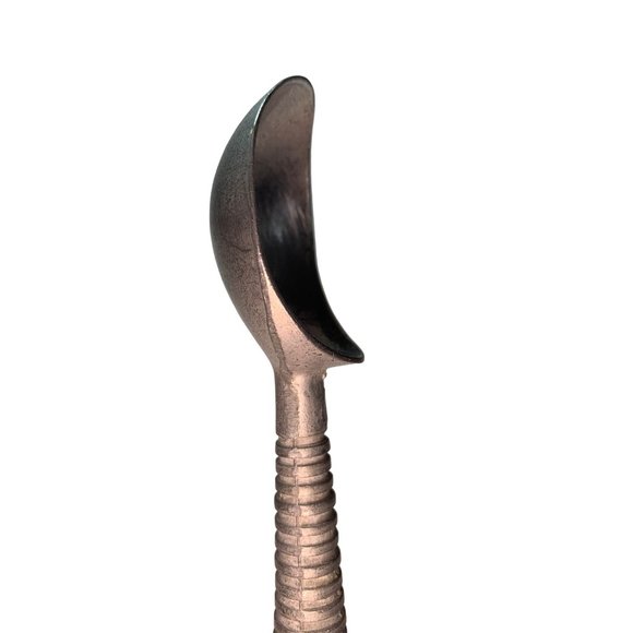 Cast Aluminum Ice Cream Scooper Ribbed Handle Non Slip Easy Grip Metal 6.5" Vtg - Picture 7 of 9